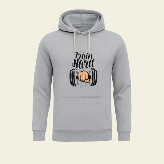 Train Hard Grey Hoodie